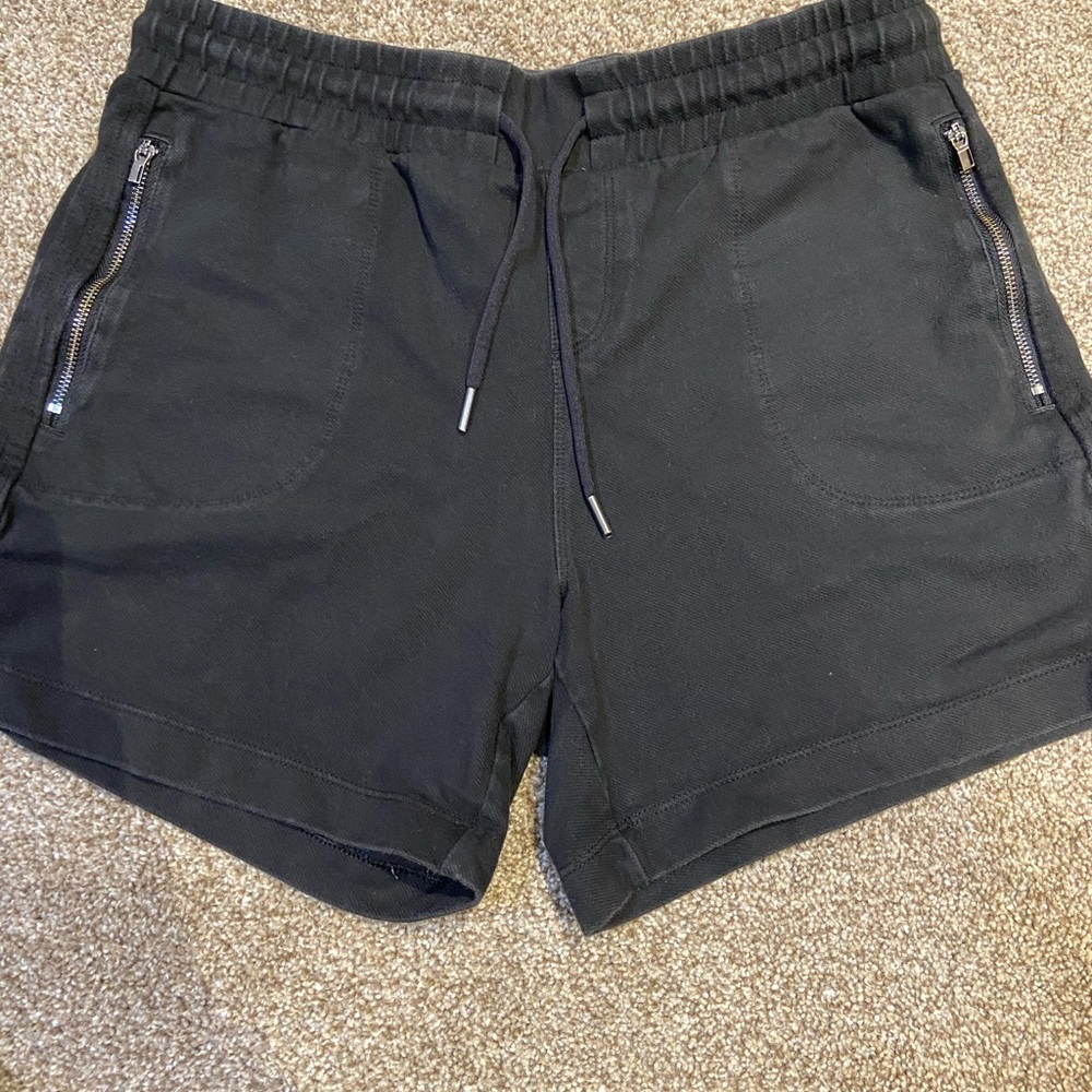 Black Zipper Shorts